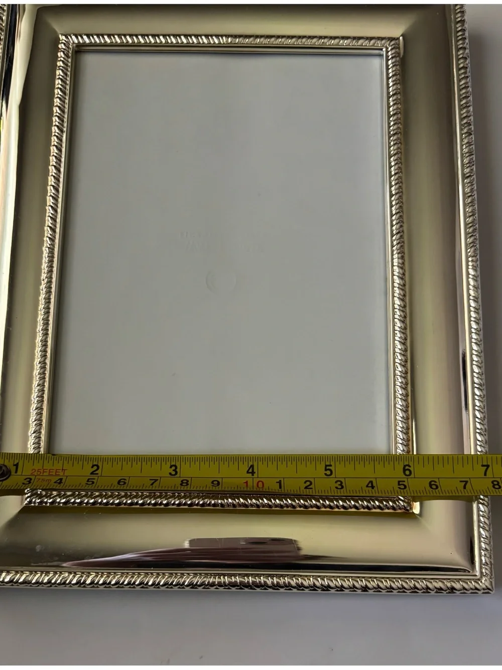 Vintage Waterford Silver-Tone Rope-Trim Picture Frame 5x7”